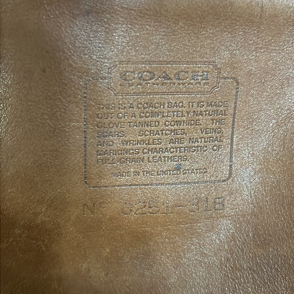 VTG COACH tote bucket bag naturally aged brown leather DYI beauty flawed gem - Picture 17 of 17